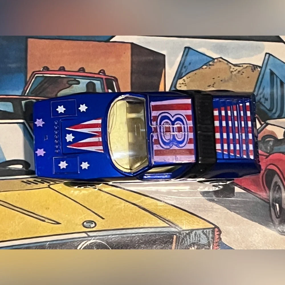Vintage Matchbox Superfast No 41 Siva Spyder 8 1972 Lesney Blue Stars & Stripes